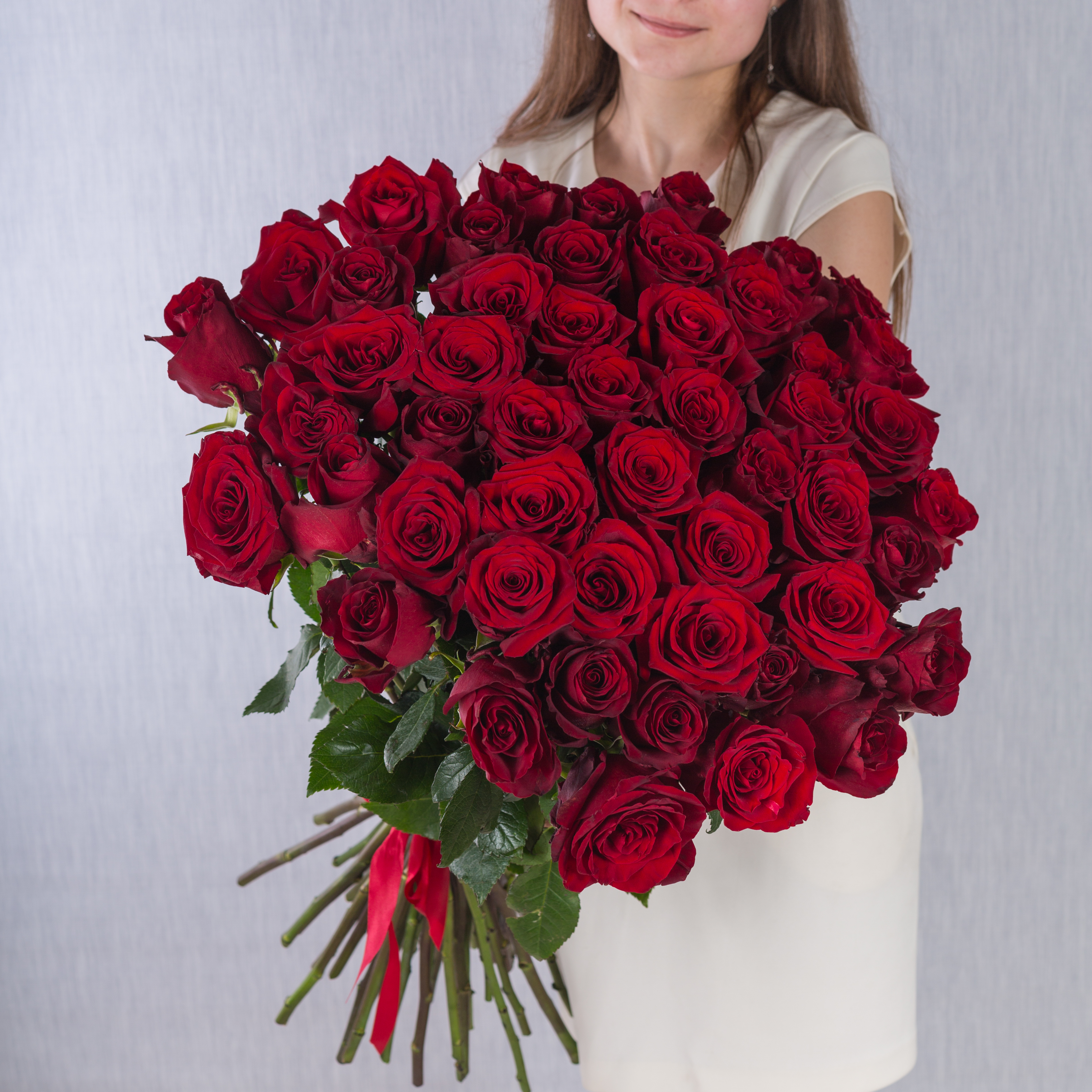 Букет из 51 Красной розы 60 см арт. 7298