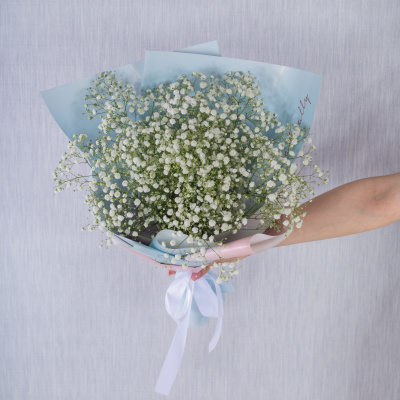 Небольшой букет из белых гипсофил арт. 35807