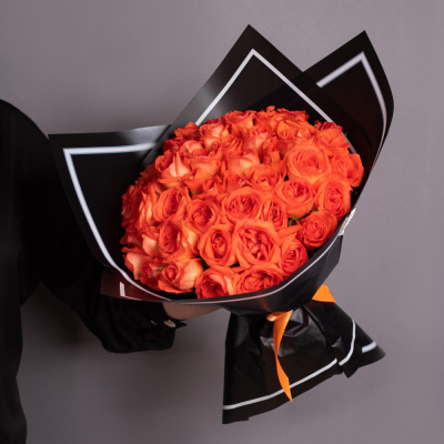 Букет из 51 оранжевой розы Кения 28448-О