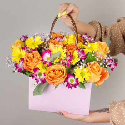 х Сумочка с оранжевыми розами 50537