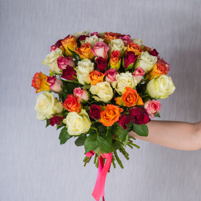 Букет из 51 Розы Кения МИКС арт. 7312