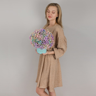 Коробка с цветной гипсофилой арт. 47195