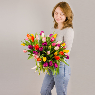 Тюльпаны 51 шт. МИКС арт. 7336