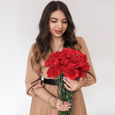 Гвоздика красная ПОШТУЧНО арт. 24