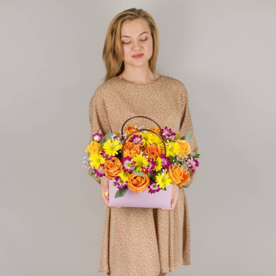 х Сумочка с оранжевыми розами 50537