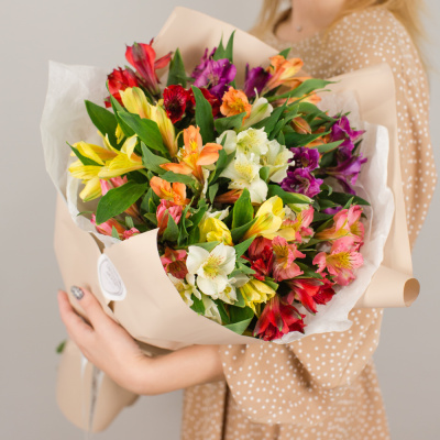 Букет из цветных альстромерий арт. 50406