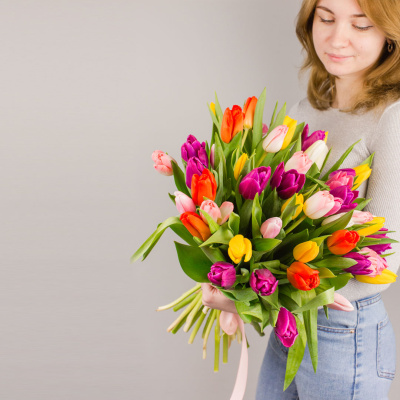 Тюльпаны 51 шт. МИКС арт. 7336