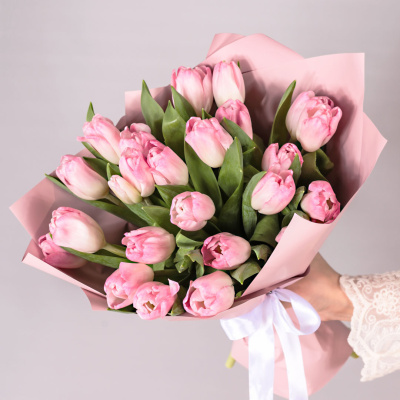 Букет из 25 розовых тюльпанов арт. 46175